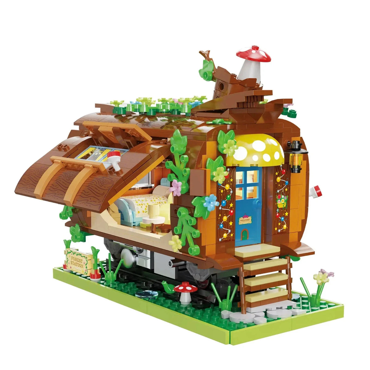 CADA C66031W "Forest Train" Klemmbausteine Bauset NEU & OVP