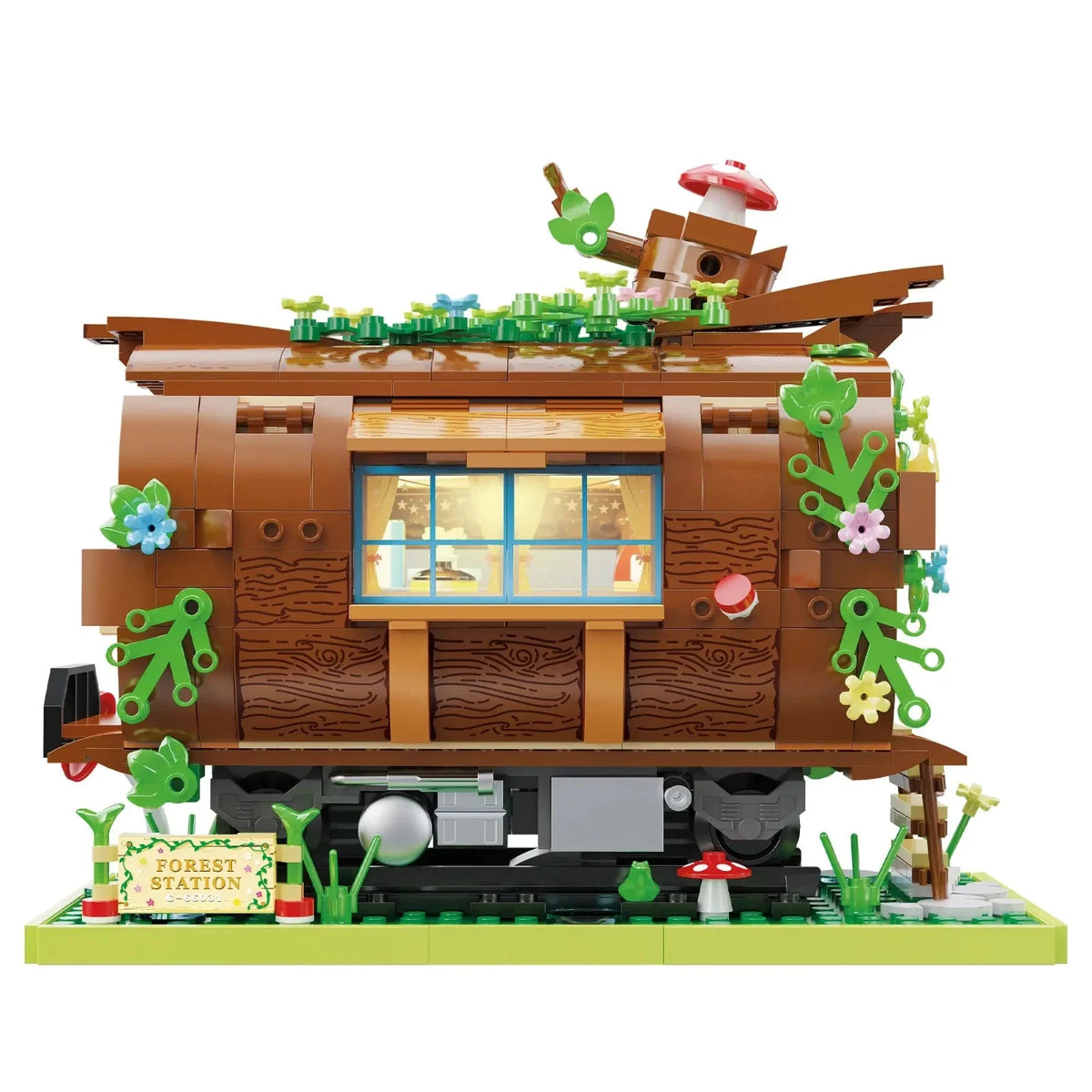 CADA C66031W "Forest Train" Klemmbausteine Bauset NEU & OVP