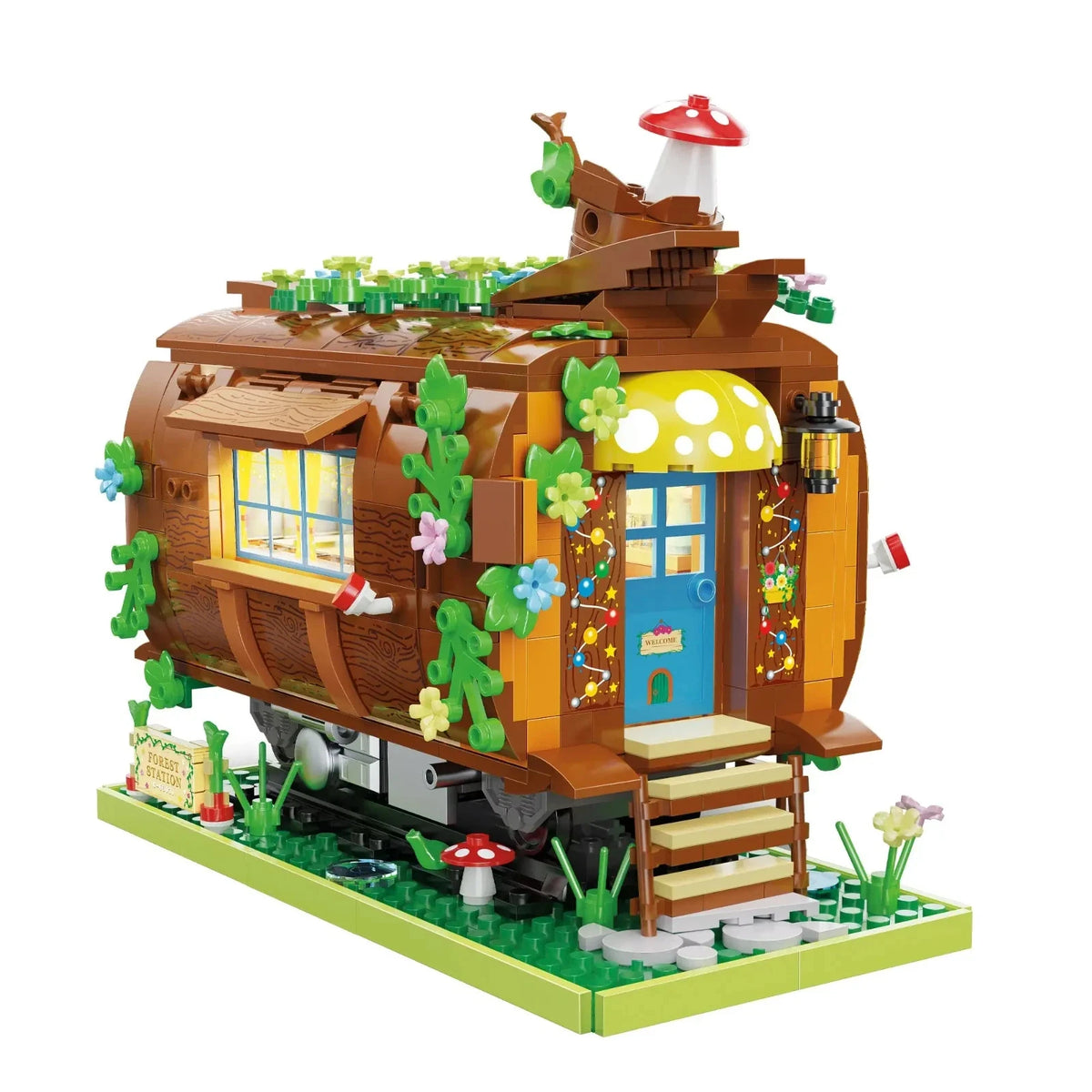 CADA C66031W "Forest Train" Klemmbausteine Bauset NEU & OVP