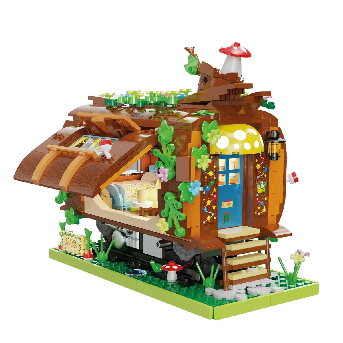 CADA C66031W "Forest Train" Klemmbausteine Bauset NEU & OVP
