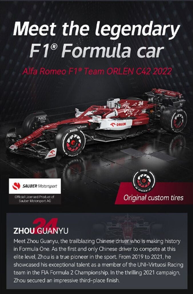 CaDA C64005W – Alfa Romeo F1 Team ORLEN C42 1:8 Klemmbausteinset