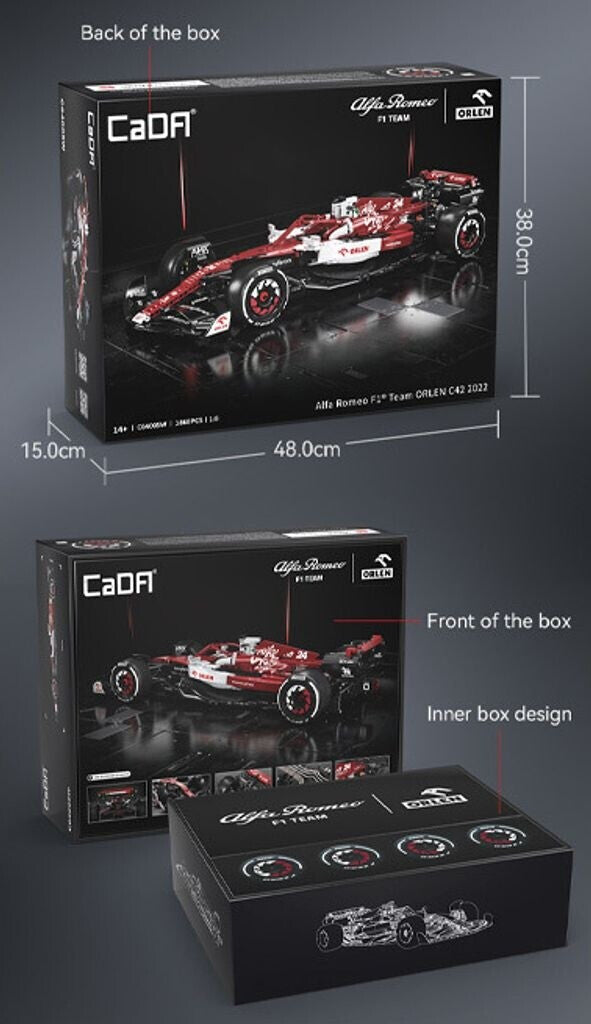 CaDA C64005W – Alfa Romeo F1 Team ORLEN C42 1:8 Klemmbausteinset