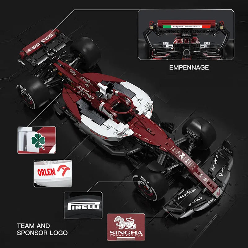 CaDA C64005W – Alfa Romeo F1 Team ORLEN C42 1:8 Klemmbausteinset