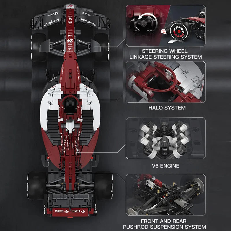 CaDA C64005W – Alfa Romeo F1 Team ORLEN C42 1:8 Klemmbausteinset